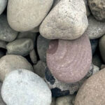 Large 3"-7" rocks of bold colors and shapes.